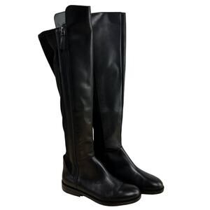 Cole Haan NWOB Chase Mixed Media Over The Knee Black Boots Size 6B Leather